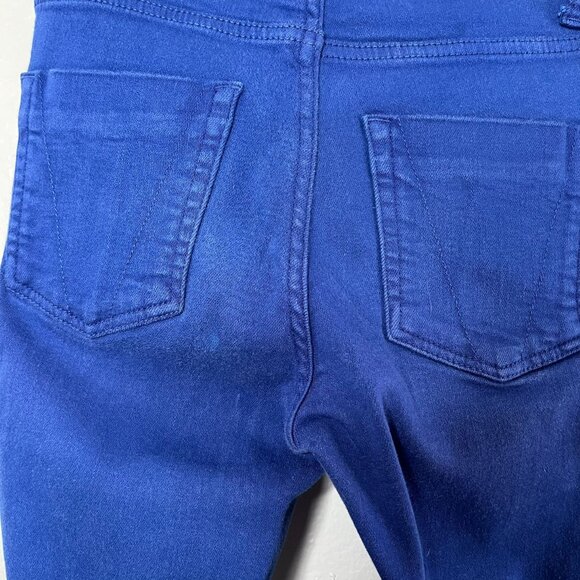 Victoria Beckham Womens Colbalt Blue Mide Rise Skinny Jeans Size 25 designer - Picture 8 of 13